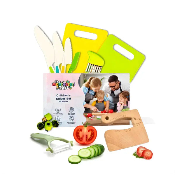Educational Kitchen Set for Kids (13 pcs) Make Cooking Fun, Safe & Easy!