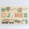 Khaki personalized name puzzle